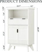 Fatmok 40'' Fluted Accent Cabinet - Image 2