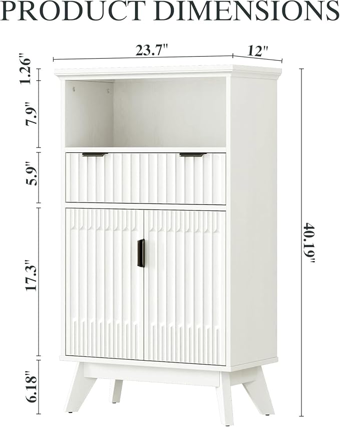 Fatmok 40'' Fluted Accent Cabinet - Image 2