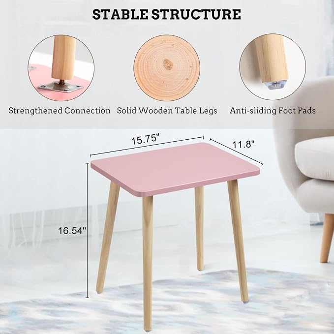 FORAOFUR Small Accent Table, Modern Mini Coffee Table - Image 3