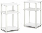 Furinno JUST Side Table Set of 2, 3-Tier Open Shelf Modern End Table, Toolless - Image 5