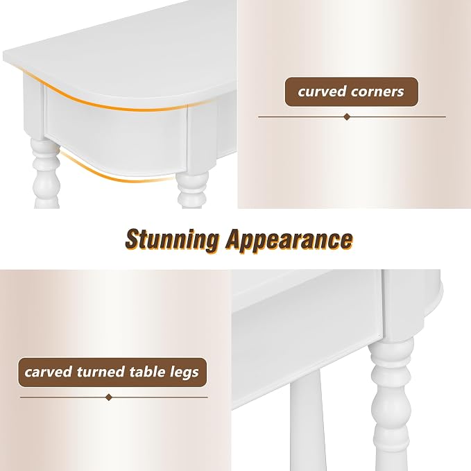 Retro Curved Console Table - Image 4