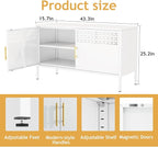 Tokawa Metal Storage Cabinet, 2-Door Short Locker Cabinets - Image 2