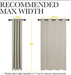 NICETOWN Natural Room Darkening Curtains 78" Long - Image 7