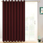 Yakamok Burgundy Red Room Darkening Curtains 84 inch Sliding Door Drapes | 1 - Image 3