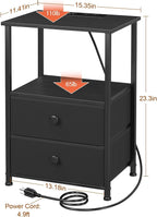 LOAKEKEL Night Stand Set 2, End Tables - Image 3