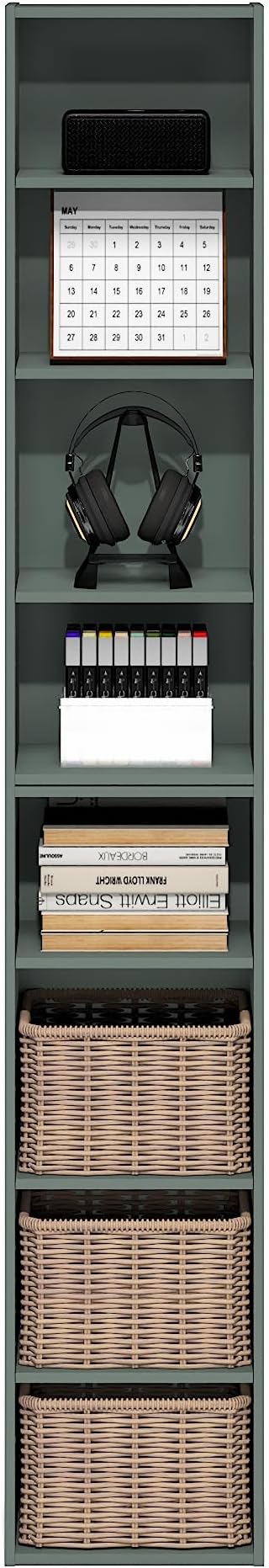 Furinno PASIR Book Shelf, 8-Tier Separable Tall Bookshelf, Stackable Bookcase - Image 5