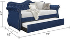 Modern Luxury Upholstery Crystal Tufted Trundle - Image 3