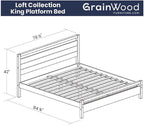 Grain Wood Furniture Loft King Size Solid Wood Bed - Image 3