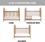 Soho Baby Everlee Convertible Island Crib, Honey Wood - Image 3