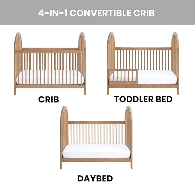 Soho Baby Everlee Convertible Island Crib, Honey Wood - Image 3