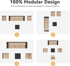 Aoxun Patio Furniture Set, Widen Armrests Wicker Outdoor Sectional - Image 9