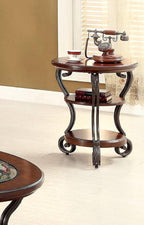 Dawn Traditional Style Brown Cherry Side Table - Image 8