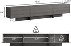 76.4'' Modern TV Stand for Living Room, Mid Century Modern TV Console, - Image 2