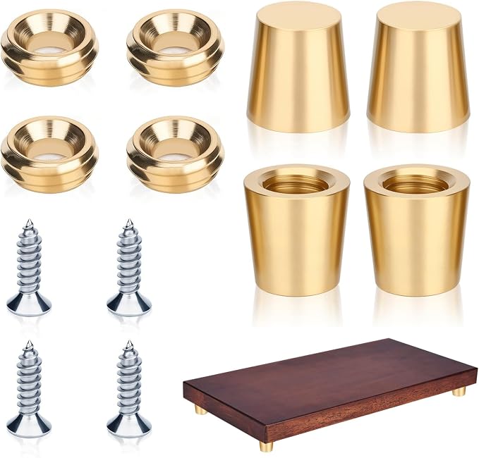 Brass Cutting Board Feet，Chopping Board Feet Set by Unknown