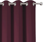 Blackout Curtains 66 x 84 inch/Burgundy Red Curtains Set of 2 Panels/Thermal - Image 7