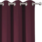 Blackout Curtains 52 x 45 inch/Burgundy Red Curtains Set of 2 Panels/Thermal - Image 7