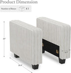 Belffin Plush Corduroy Modular Sectional Sofa Armrest Part Module - Image 3