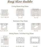 Area Rug 6x9 Washable Rug, Vintage Boho Medallion Rugs Non-Slip Soft Low Pile - Image 8
