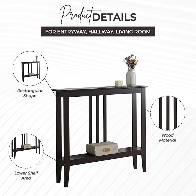 Kings Brand Furniture Narrow Console Table - Image 3