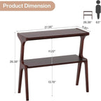 Set of 2 Solid Wood End Table, 2-Tier Side Table - Image 2