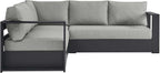 Modway Tahoe Aluminum 3-Piece Outdoor Patio Furniture Gray, Modular Sectional - Image 3