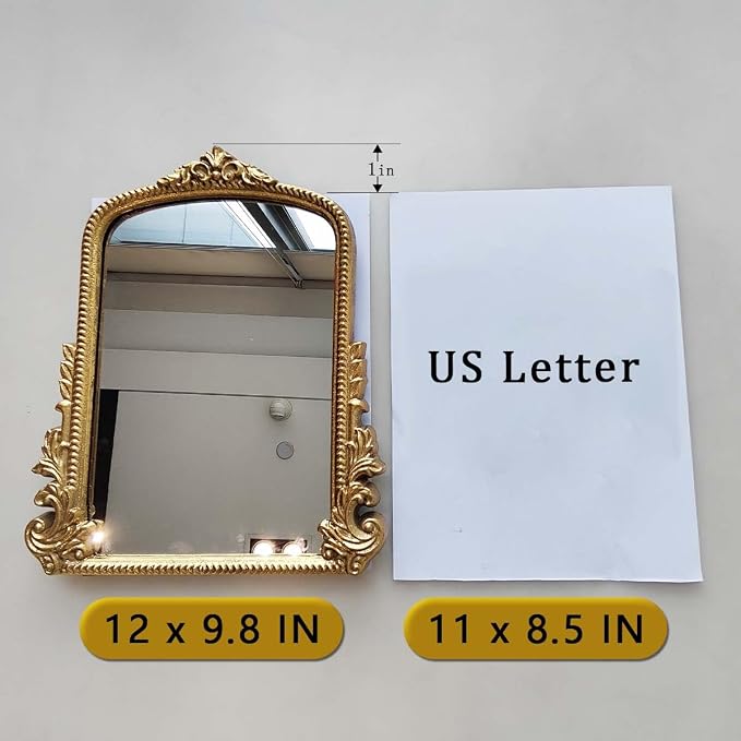 Vintage Makeup Mirror, Vanity Desk Mirror Antique Traditional Tabletop Mirrors - Image 3