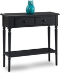 Leick Home Coastal Console Table, Solid Wood, 2 Storage Drawers, Bottom Display by LeickFurniture