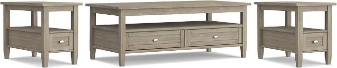 SIMPLIHOME Warm Shaker Solid Wood Transitional-Style 48-inch Wide Coffee Table by SimpliHome