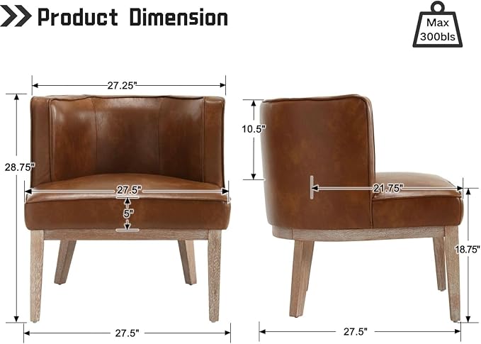 Brown Leather Barrel Chair - Image 2