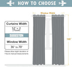 ChrisDowa Blackout Curtains for Bedroom and Living Room 108 Inches Long | 2 - Image 5