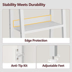 Furologee 6 Tier Ladder Shelf, Ladder Bookshelf - Image 4