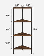TUTOTAK Corner Shelf, 4-Tier Corner Bookshelf - Image 2