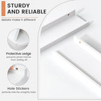 Floating Picture Ledge Shelves Set of 8, 16 Inch Solid Wood Wall Shelves - Image 4