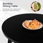 HOOBRO Bamboo Dining Table, Round Dining Table - Image 8