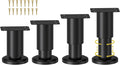 Wlrrcwdttc 4 Pcs Metal Adjustable Furniture Legs 3.15-4.72 inch, Adjustable by Wlrrcwdttc
