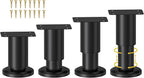 Wlrrcwdttc 4 Pcs Metal Adjustable Furniture Legs 3.15-4.72 inch, Adjustable by Wlrrcwdttc