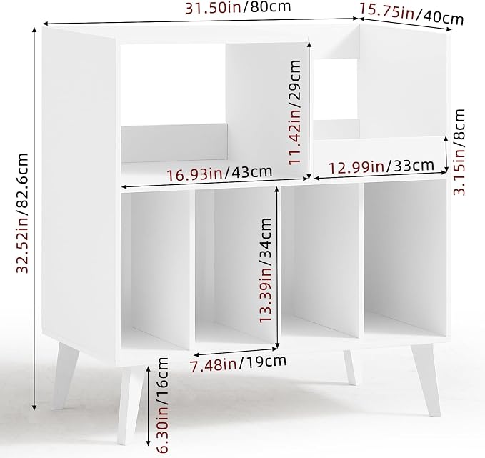 LELELINKY Large Record Player Stand, Turntable Stand - Image 2