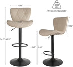 Nalupatio Modern Bar Stools Set of 4, Adjustable Faux Leather Upholstered - Image 2