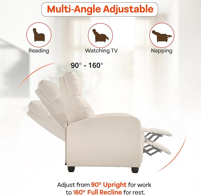 FDW Recliner Chair Massage Chair Reading Chair Reclining Sofa Home Theater - Image 5