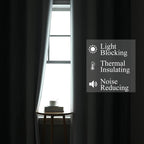 Grey and Greyish White Ombre Blackout Curtains - Image 3