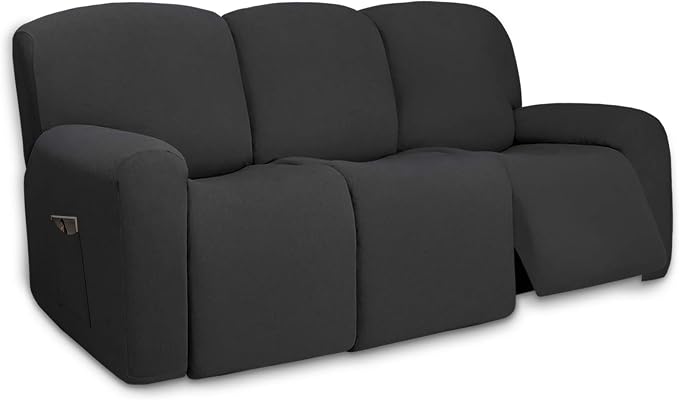 PureFit Super Stretch 3 Seats Recliner Sofa Couch Cover by PureFit