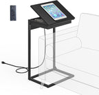 sthmec C Shaped End Table with Charging Station, 45° Tiltable Adjustable Flip by Unknown