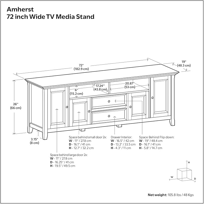 SIMPLIHOME Amherst TV Stand - Image 14