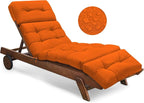 Waterproof Outdoor Chaise Lounge Cushion 74.4 x 22 x 4.7 Inches Memory Foam by Tycdiose