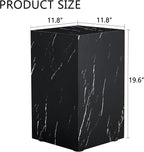 Black Rectangular End Coffee Table, Modern Elegant Bedside Nightstand Table - Image 2