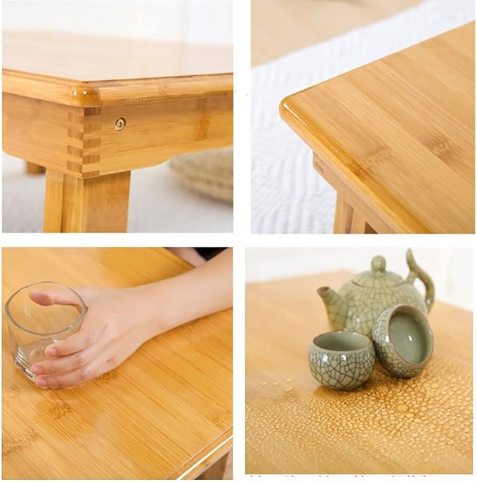 Folding Square Table, Korean Solid Wood Dining Table/Study Table/Coffee - Image 4