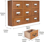 9 Drawers Library Card Catalog Cabinet - Image 3