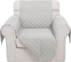 Reversible Recliner Chair Covers, Light Grey | Chair Covers by LuxshareHome