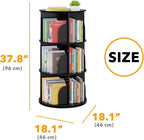 SpaceAid 3 Tier Rotating Bookshelf Tower, Spinning Bookcase Lazy Susan - Image 2