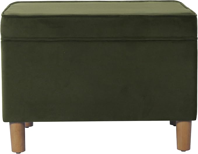 HomePop - Dinah 24" Storage Ottoman- Loden Green Velvet by HomePop